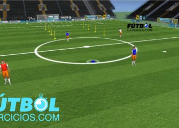Ejercicio recreativo para entrenamiento de fútbol