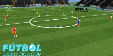 Ejercicio recreativo para entrenamiento de fútbol